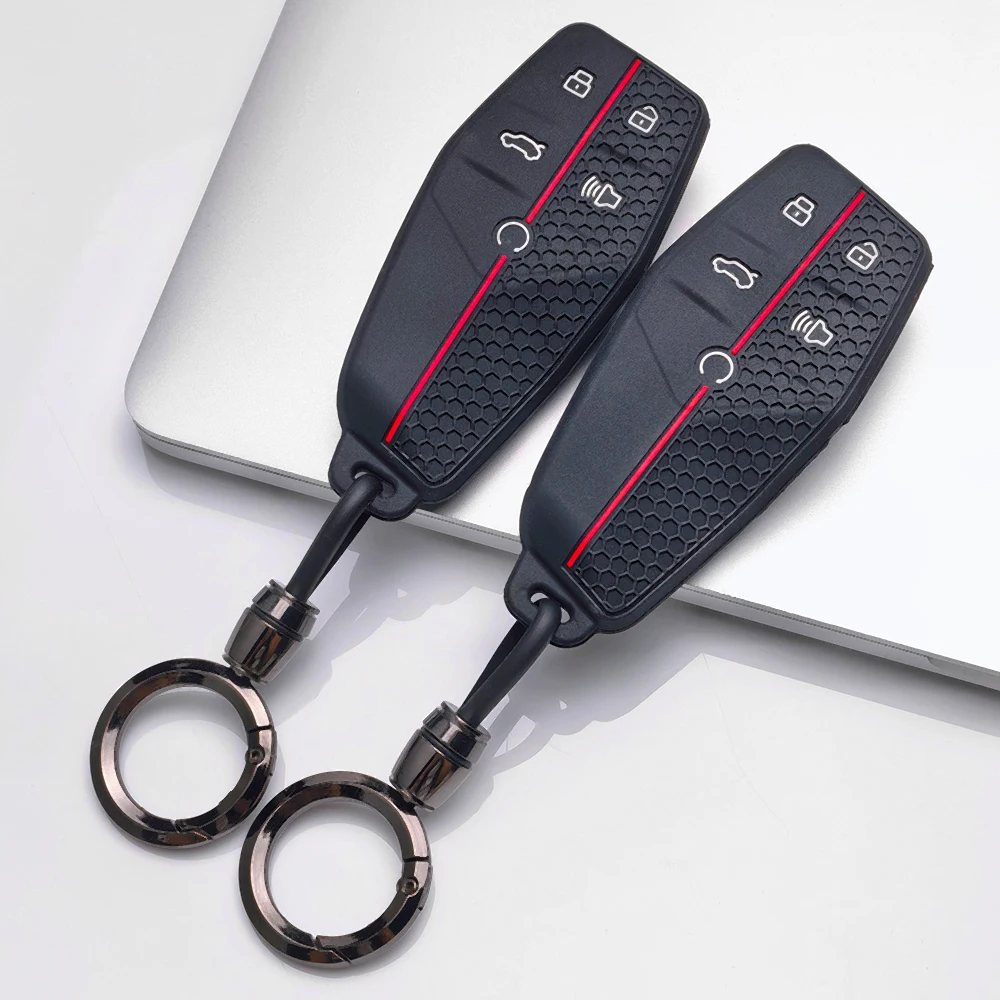 Key Case Cover With Lanyard For MG One For Roewe iMAX8 D7 Soft Touch Lightweight Protective Cover Comfortable Exact Fit Flexible