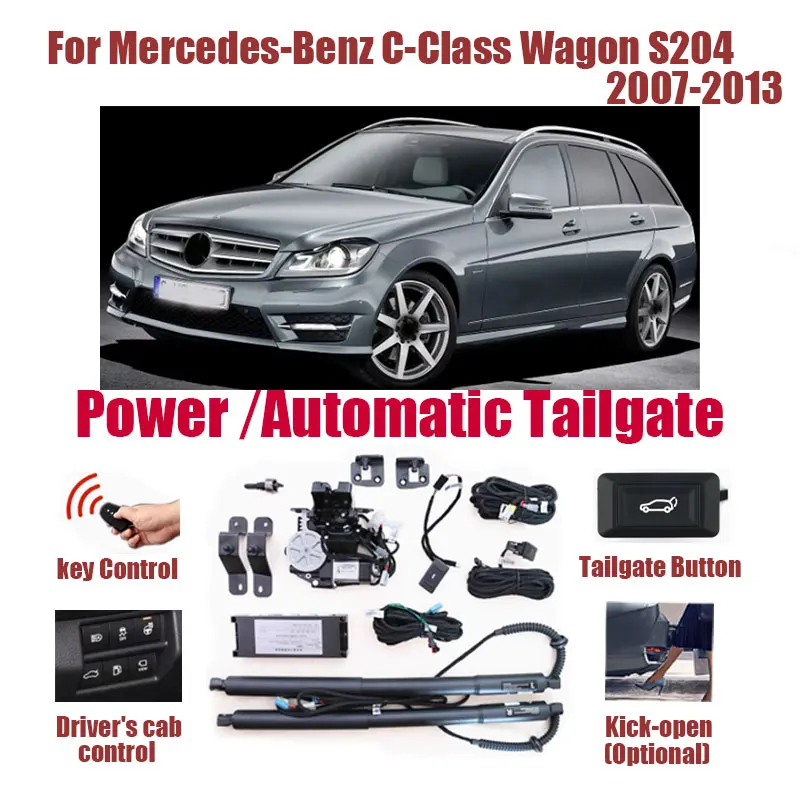 For Mercedes-Benz C-Class Wagon S204 Car Electric Tailgate Modified Auto Intelligent Power Operated Trunk Automatic Lifting Door