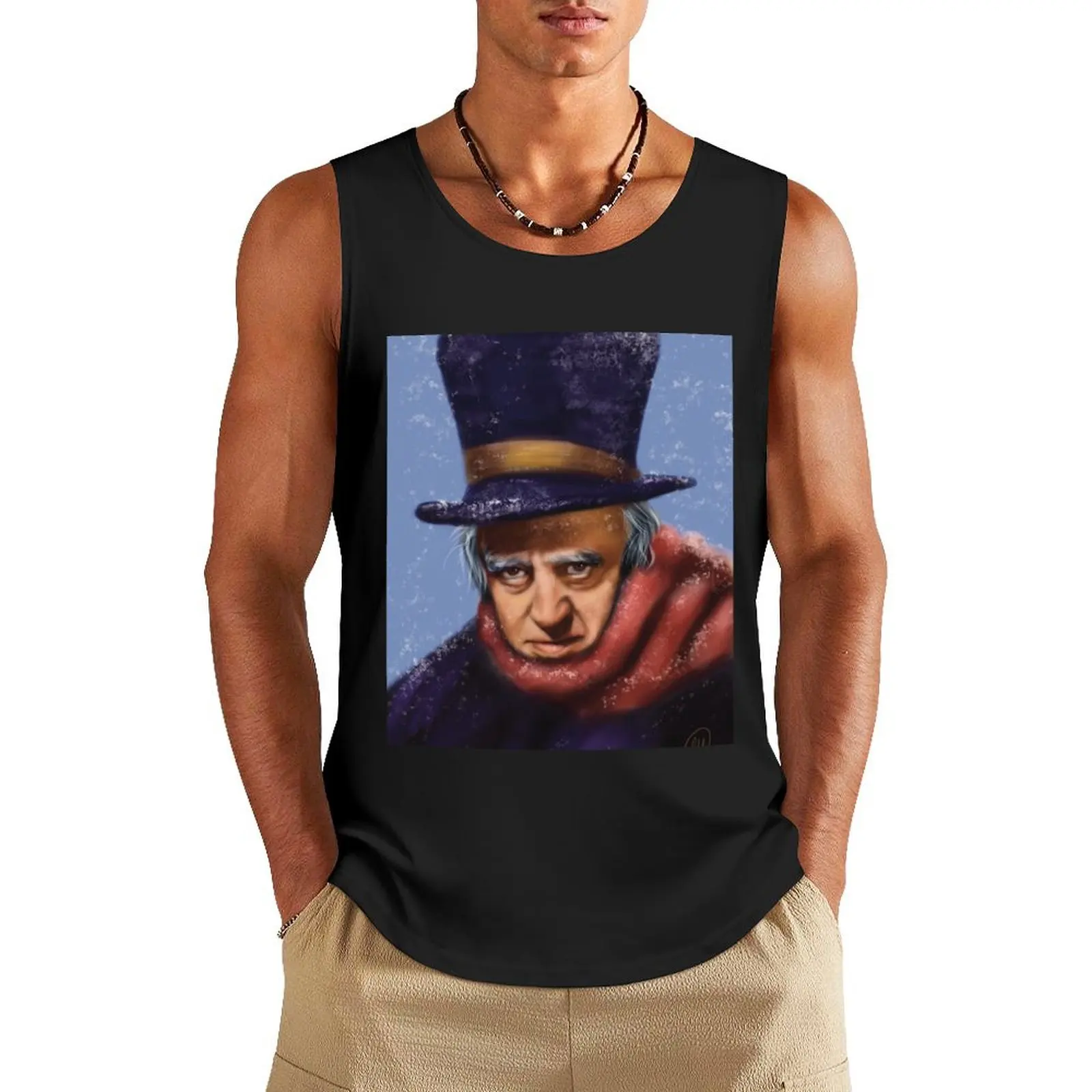 

Scrooge A Christmas Carol Tank Top anime gym Men's t-shirts sports vest men clothings
