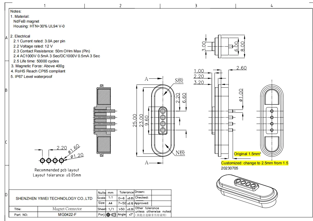 Magnetisches Pogo-Pin USB-C-Kabel Federbelasteter Typ-C 2 4 6 Positionen Steckverbinder Strom- und Datenübertragung für Smartwatch Schönheit & Gesundheit – Detail 17