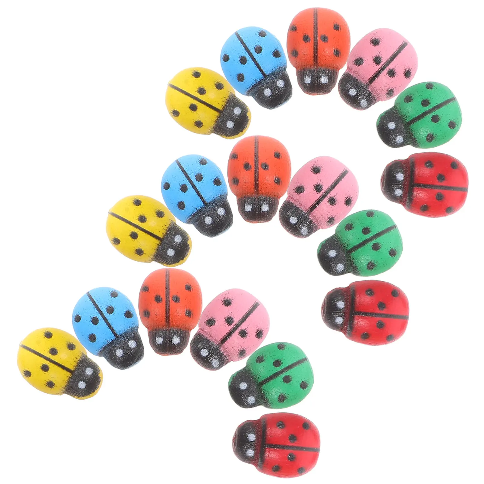 150Pcs Mini Resin Ladybug Garden Ornaments for Microlandscape Terrarium Fairy Garden Outdoor Decor Miniature Landscape