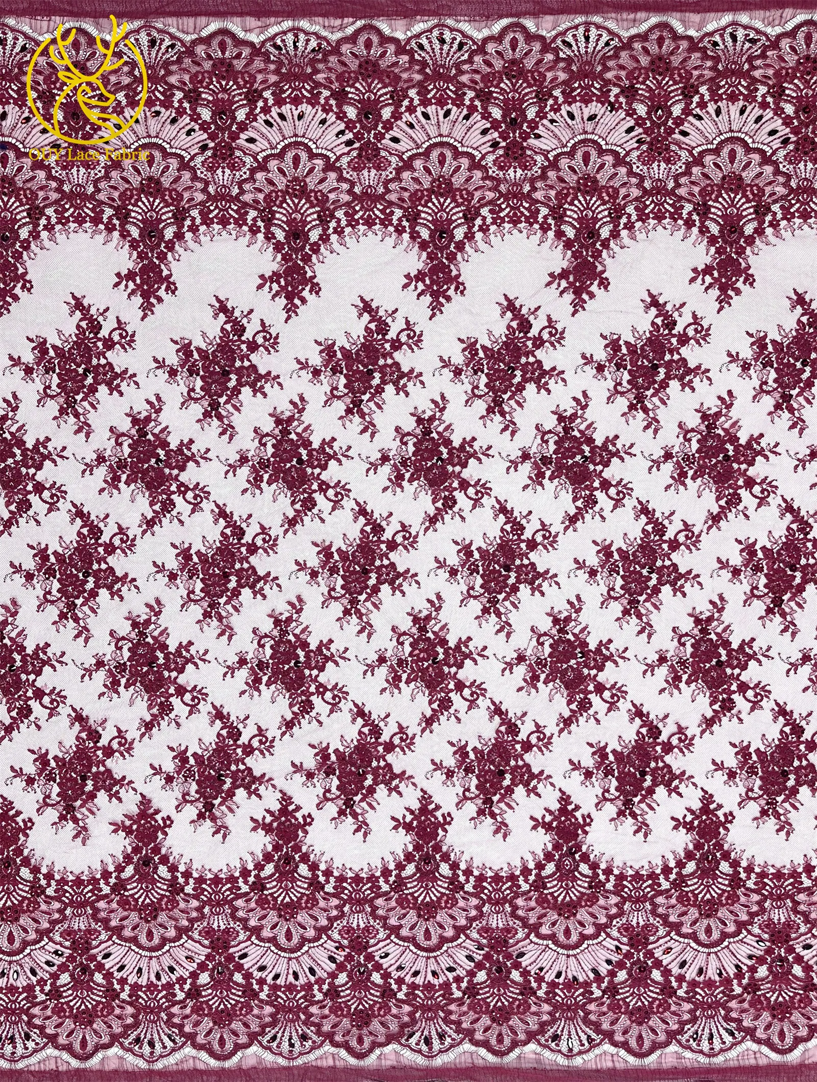 Nigerianisches Hochzeitskleid Tüll-Spitze 3 Meter Hochwertige Afrikanische Perlen-Pailletten-Spitze Modische Französische Steinbesetzte Netzspitze – Detail 6