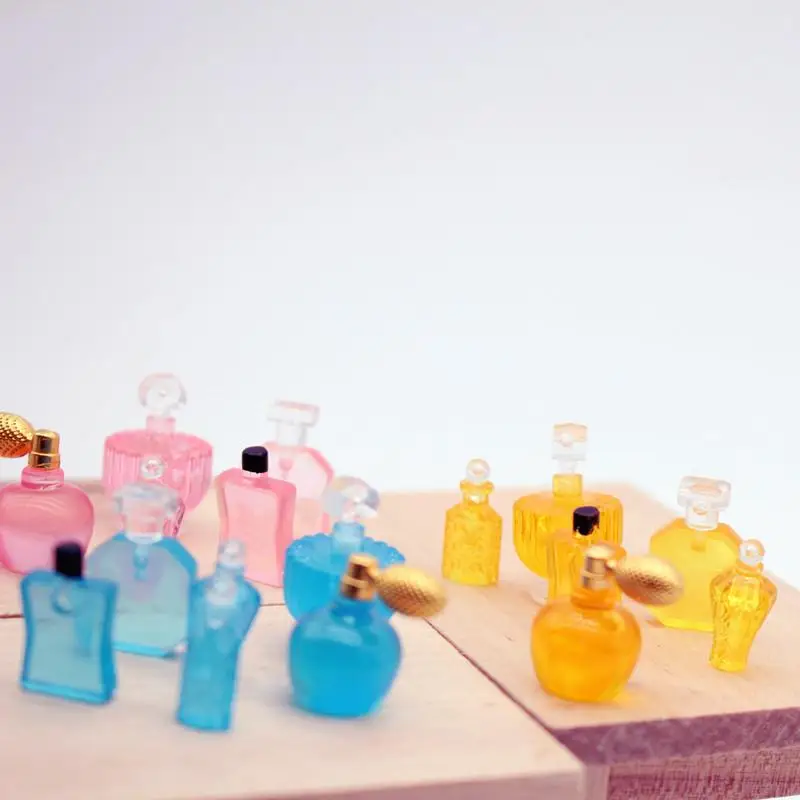 Cute Simulation Perfume Six-piece Set Dollhouse Toys Miniature Models Ornaments Decor DIY Resin Accessories Kids Play House Toys