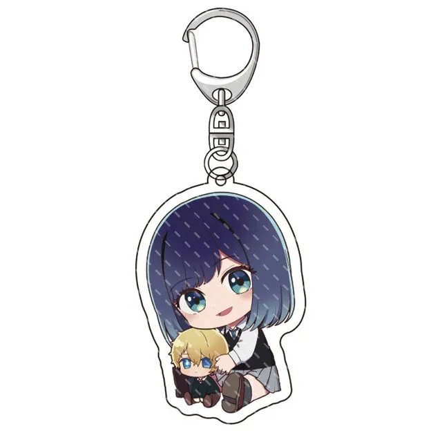 Anime Oshi No Ko Keychain Ai Hoshino Ruby Hoshino Kana Arima Cartoon Cosplay Figures Pendant Key Chain Ring Jewelry Accessories