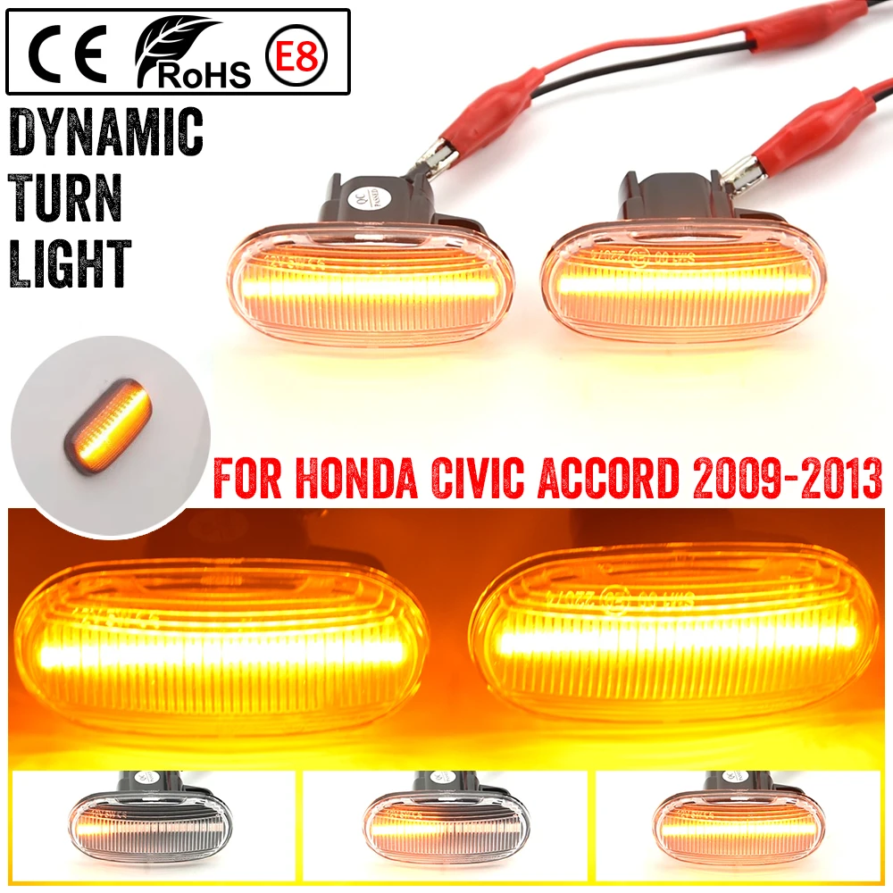Fender Dual‑Mode LED Sequencing Indicator Lamp For Honda Civic Accord City Fit Jazz Odyssey OE 34350‑SNA‑A01