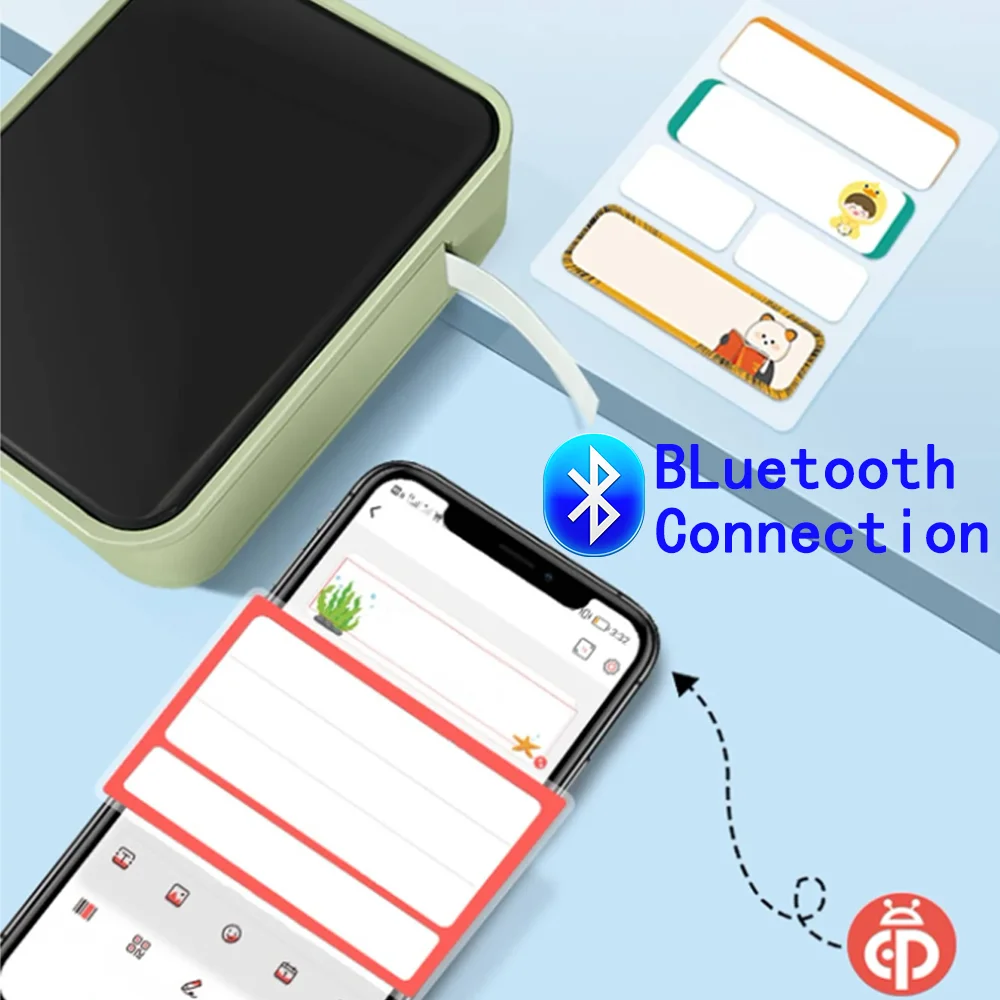 Niimbot-Impresora térmica portátil D11 para uso en el hogar y la Oficina, máquina de impresión inalámbrica con Bluetooth para etiquetas de bolsillo
