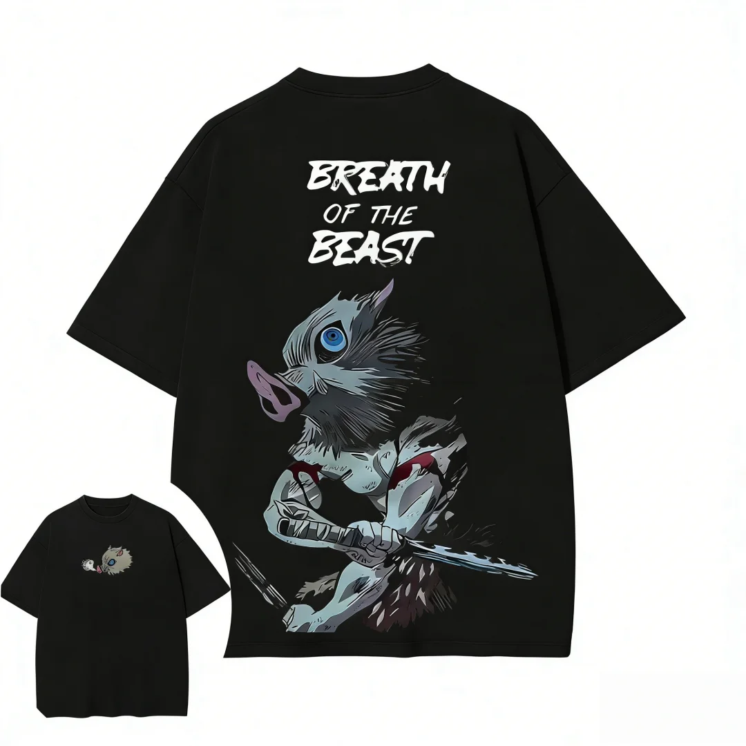 2026 Demon Slayer Japanese Hot-blooded Anime Classic Characters Sports Casual Short-sleeved Comfortable Half-sleeved Popular Top