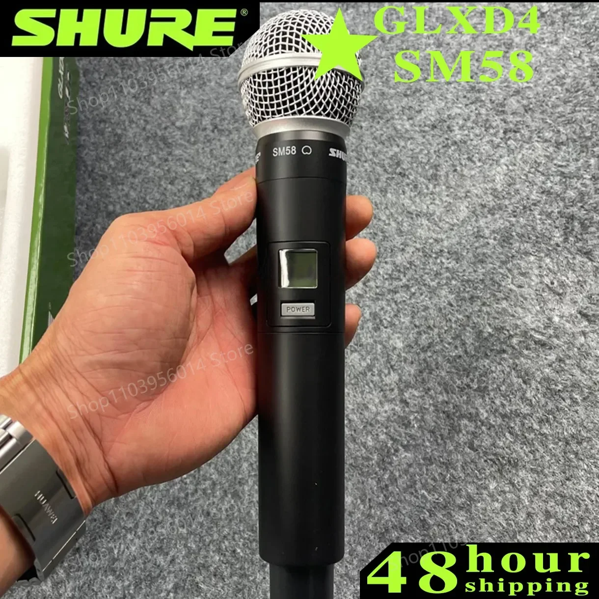 Shure GLXD4 SM58 Wireless 2 Handheld Microphone UHF Dynamic Professional Party Stage Karaoke Microphone GLXD4 SM58 Wireless Mic