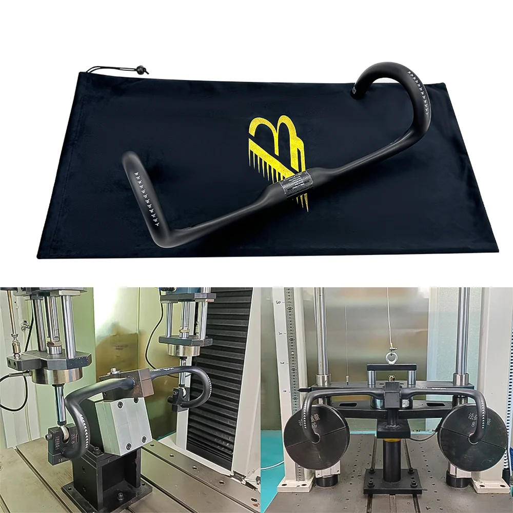 

BALUGOE полностью внутренний велосипедный руль с кабелем, углеродное волокно, ручка для шоссейного велосипеда, конкурентоспособная жесткость, матовый черный, калибр 31,8 мм