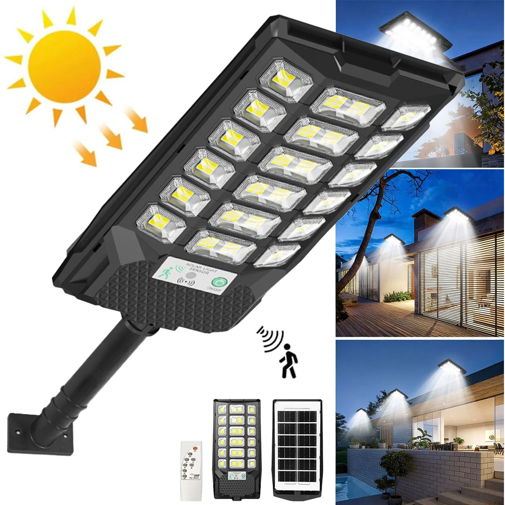 Superhelle Solar-LED-Lampe für den Außenbereich mit Bewegungssensor, menschlicher Induktionsfunktion, wasserdicht, Solar-Gartenleuchte, Hof- und Garagenbeleuchtung