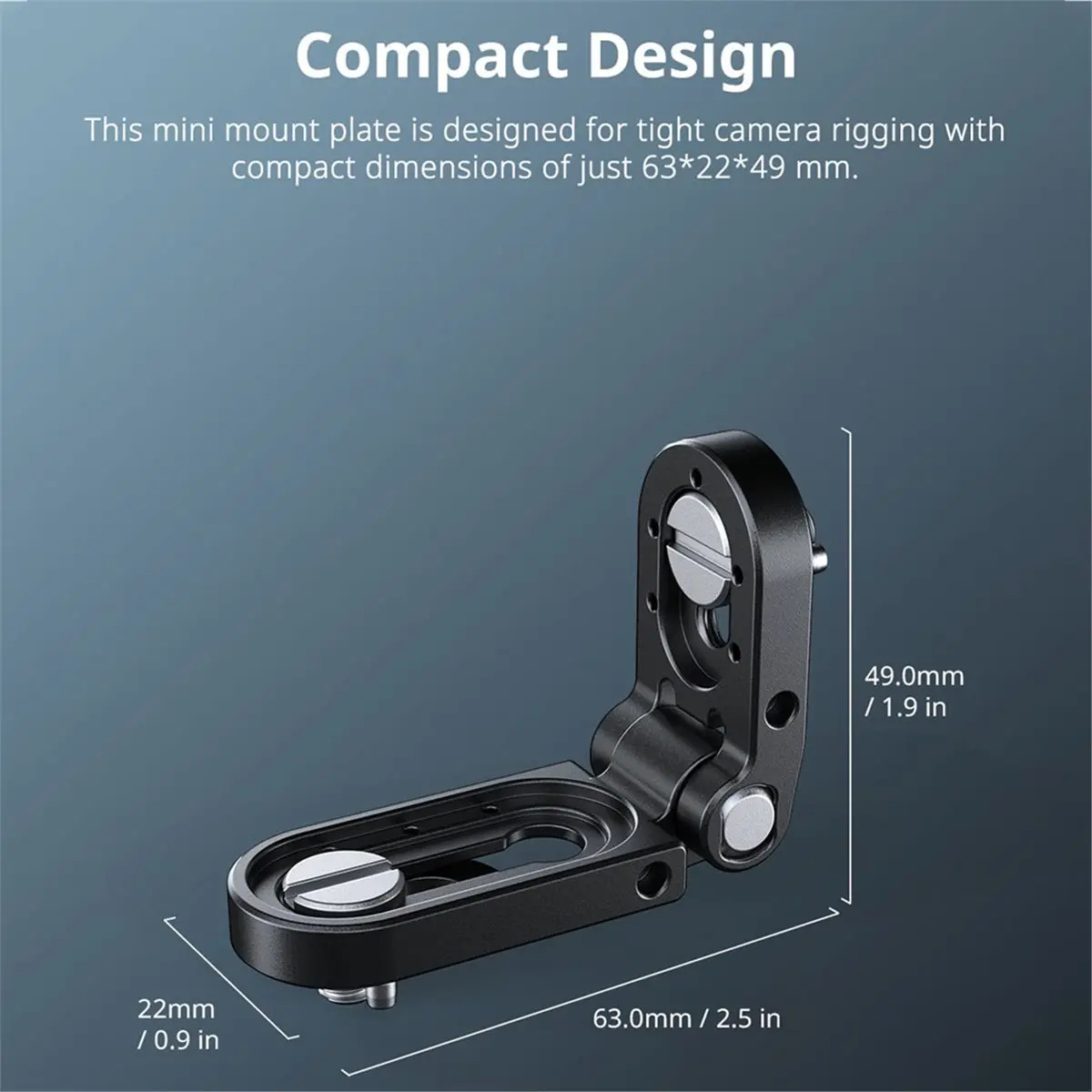 A99X Foldable Mini L-Shaped Mount Plate for Transmitters Monitors Angle Adjustment Fits 1/4
