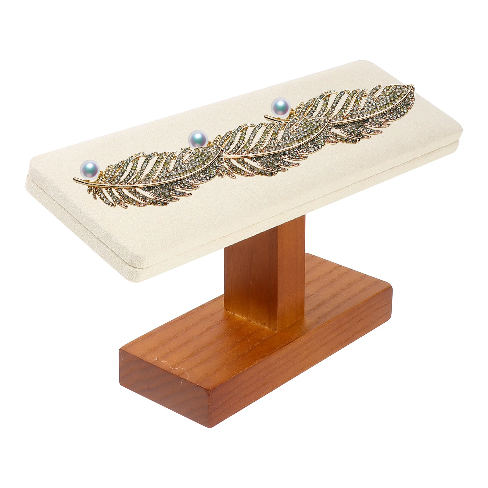 

1Pcs Solid Wood Jewelry Display Stand Necklace Bracelet Organizer Storage Rack Practical Durable Jewelry Holder for Home Store