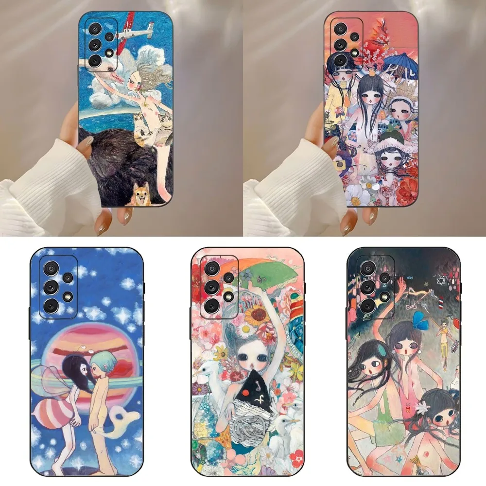 A-Aya T-Takano Phone Case For Samsung Galaxy A91,A80,A73,A72 ,A71,A53A52,A32 ,A31A22,A21s,A20,Black Cover