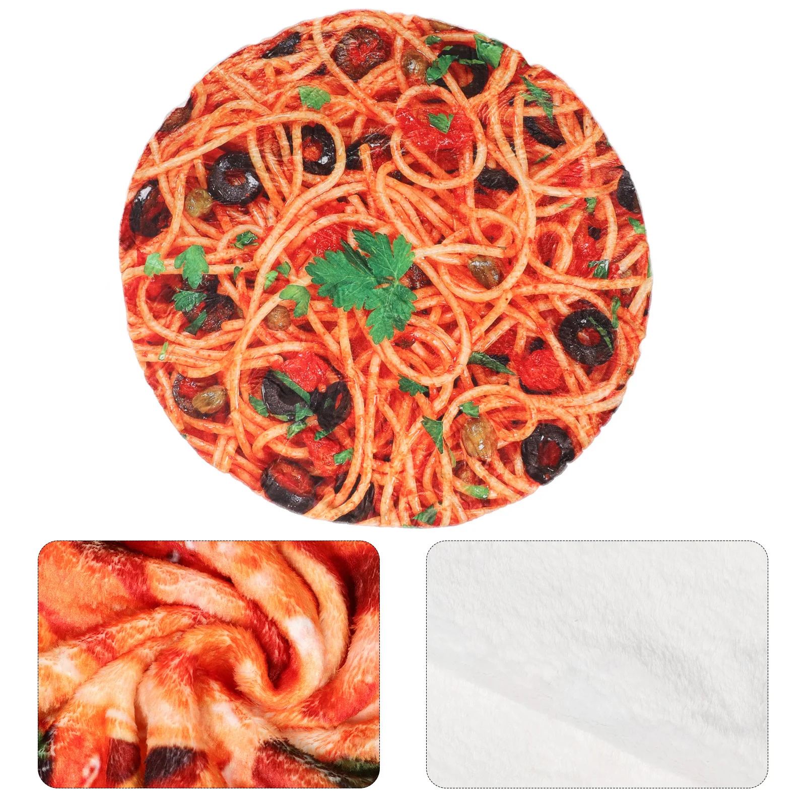 

Flannel Blanket Giant Round Pizza Printed Throw For Adults Kids Soft Warm Outdoor Picnic Cozy Food Themed Novelty Design