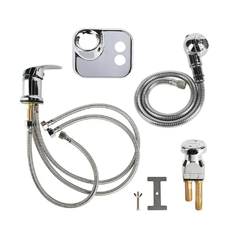 Happy New- Shampoo Bowl Faucet,Replace Professional Chrome Faucet, Sprayer Hose,Vacuum Breaker, Shampoo Sprayer,Vacuum Breaker H