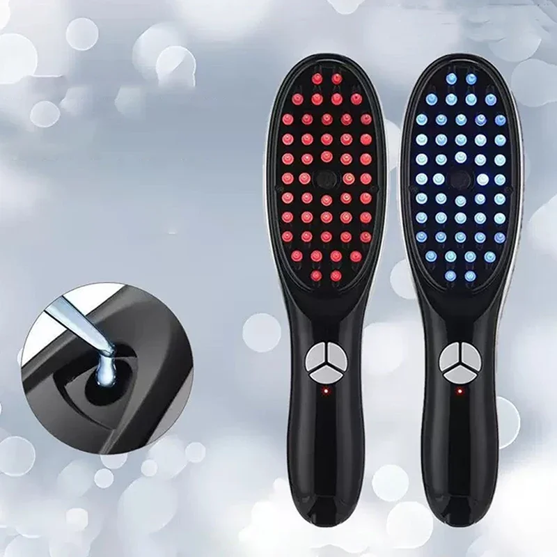 

Электрическая массажная расческа с функцией вибрационного распыления для против выпадения волос, меридиан, массажное устройство для головы, расческа для ухода за волосами для фототерапии