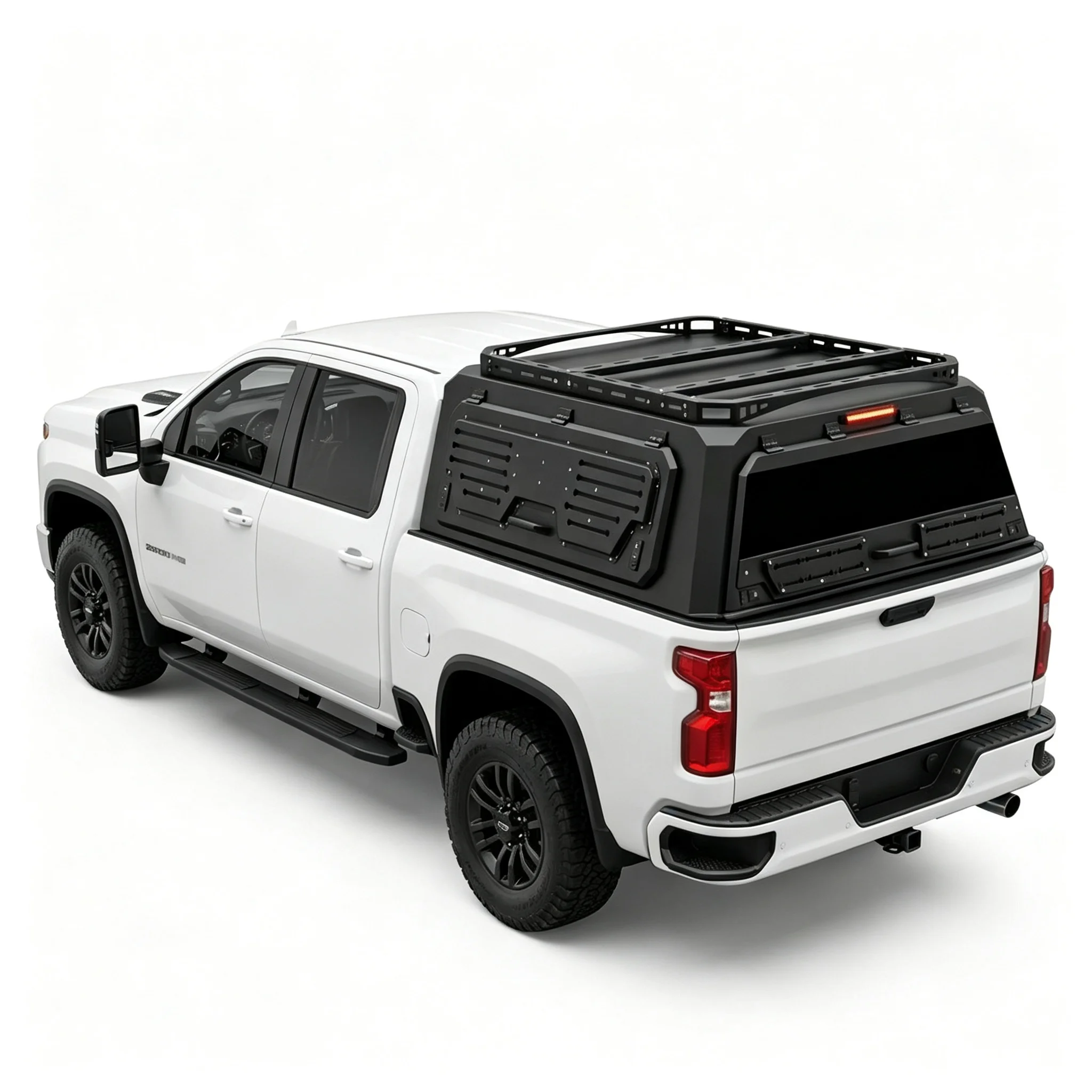 Silverado 2500 HD Pickup Truck Camper Shell/Canopy Manual Waterproof Galvanized Steel Construction Hard Top Lift Operation