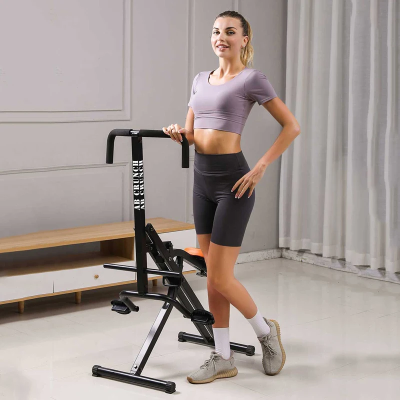 Como visto na tv passeio treinador ereto cavalo agachamento assist row abdominal crunch equitação máquina de exercício