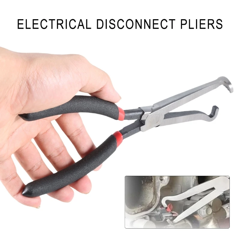 8Inch Electrical Disconnect Pliers, Automotive Connector Tool High-strength Cutoff Plier for Push Tab Plugs