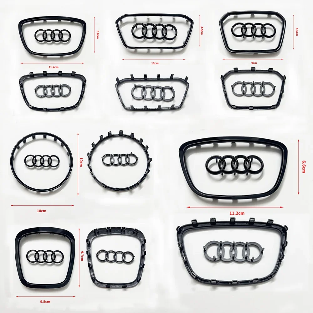 Tira de marco brillante para volante de coche, para Audi A3 pegatina galvanizada, A4, B8, 8P, B9, 8V, A5, A6, C7, A7, Q3, Q5, Q7