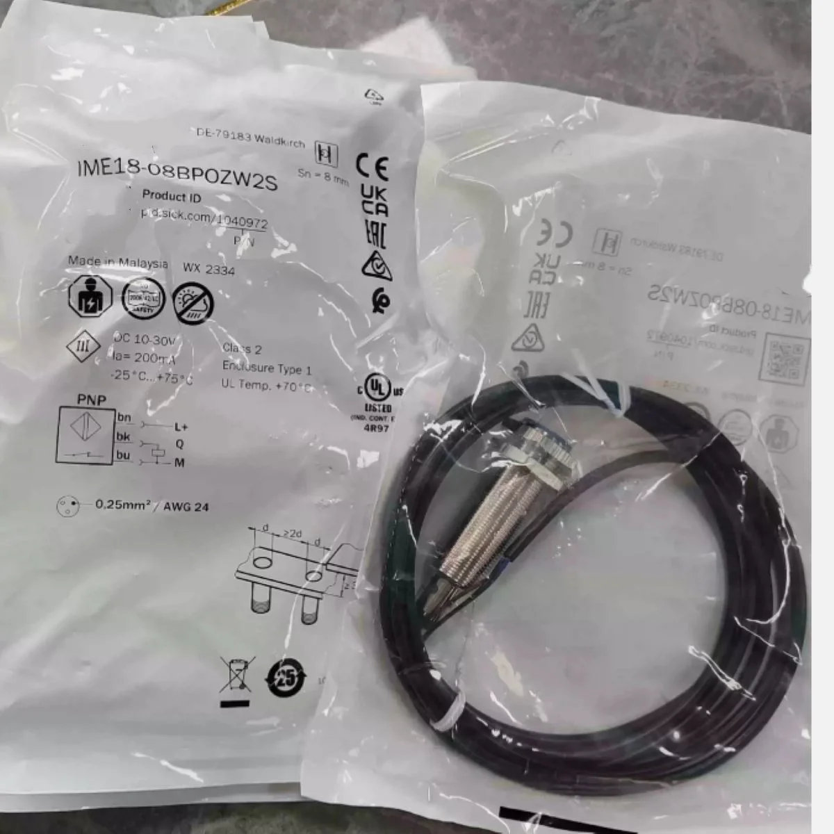 IME18-08BPOZW2S 1040972 Inductive proximity sensors IME