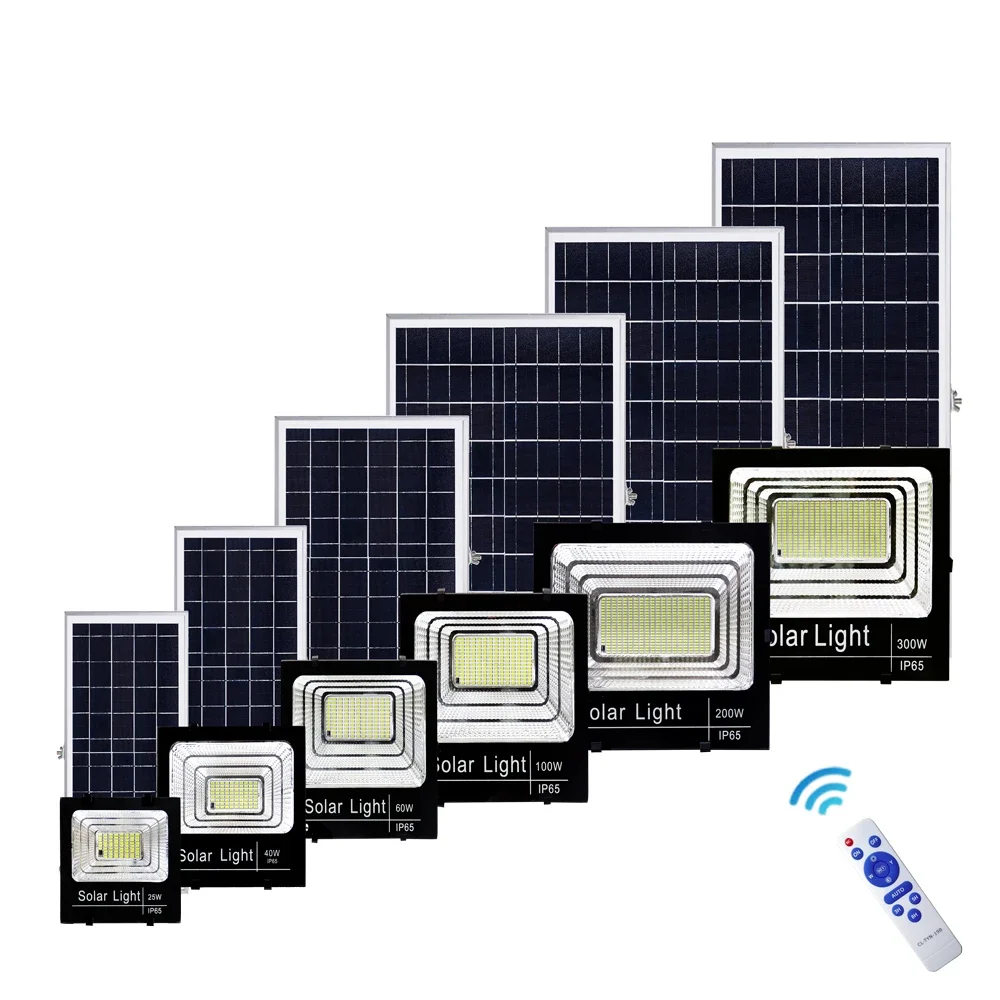 housing lithium battery PLUS waterproof ip65 ip66 energy saving solar powered panel outdoor flood lights