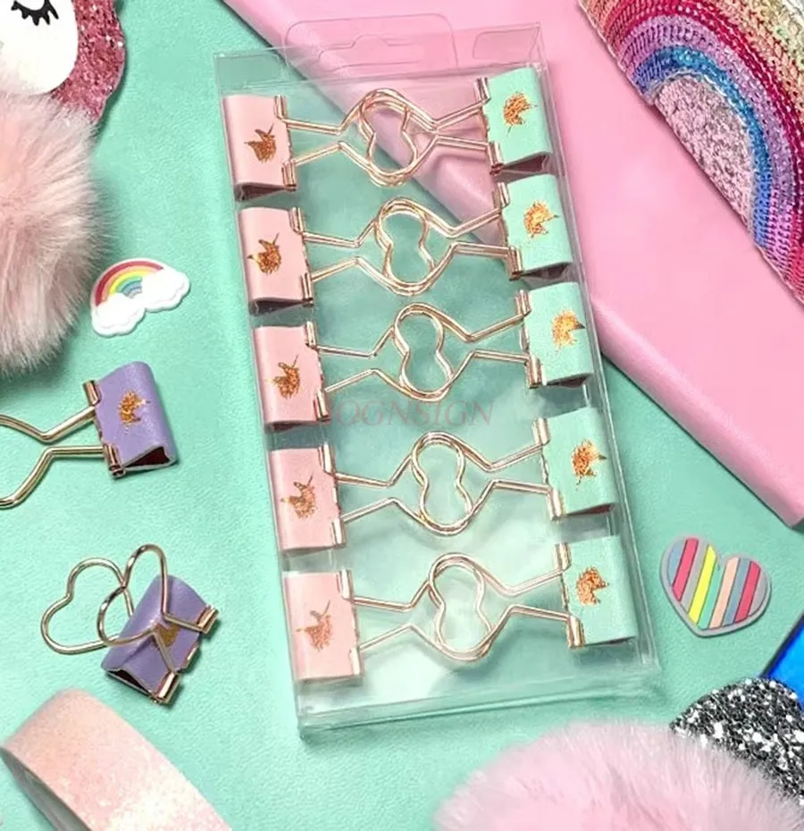 10-pcs-bonito-clipe-de-cauda-longa-conjunto-misto-clipe-de-casaco-de-fraque-pequeno-colorido-cauda-longa-clipe-de-bilhete-unicornio-carimbo-quente