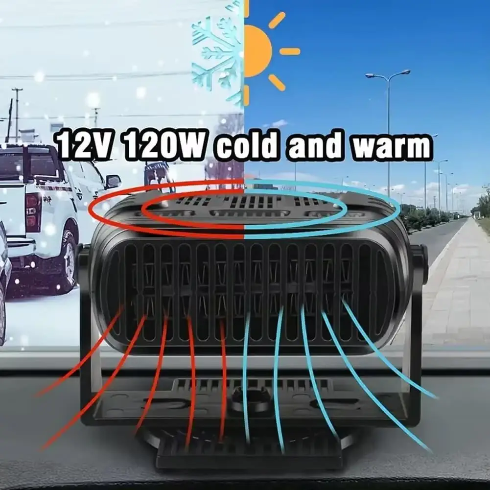 2 In 1 Car Heater Defroster Demister Portable Windshield Defogger For Car SUV Truck Vehicle Heating Cooling Fan Car Accessory