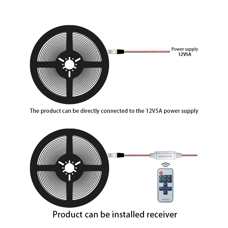 Taśma LED 5M SMD 2835 DC 12V 60 leds/m IP65 wodoodporny kolor RGB czerwony zielony niebieski żółty biały różowy fioletowy ciepły pasek świetlny