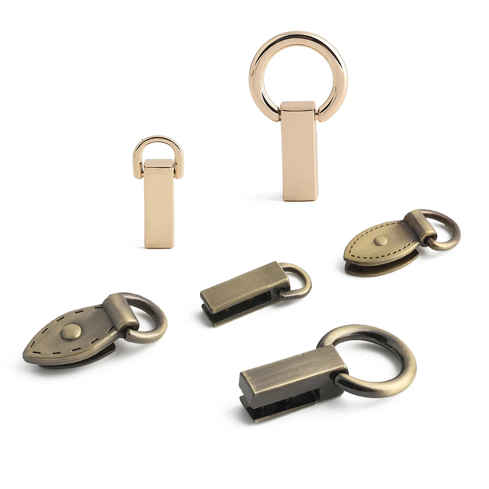 10/30/100PCS Metal Leaf Shape Bag Anchor D-ring For DIY Leather Shoulder Handbag Straps Hanger Hooks Connector Clips Accessories