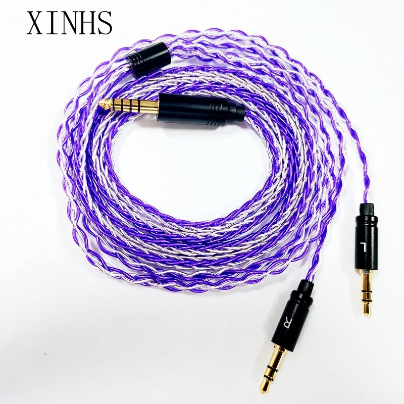 XINHS 8-core headphone cable dual 3.5MM plug to 4.4MM plug / 3.5MM plug