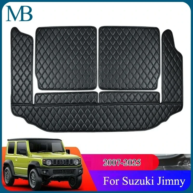 For Suzuki Jimny JB64 Sierra JB74W 2007 -2025 Trunk Mat New JB74 Conversion Parts Leather Cargo Liner Tailgate Pad Accessories