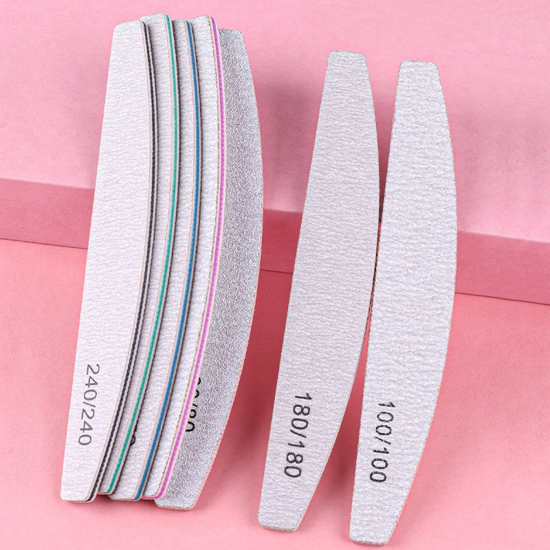 

5/10Pcs Professional Nail File Buffer Polisher Accesorios Boat Polishing Sanding Buffing 80/100/150/180 Manicure Care Tools