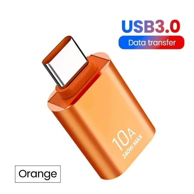10A OTG USB 3.0 Naar Type C Adapter USB Female Naar Type c Male Snel opladen adapter OTG USB C Voor Xiaomi Samsung Laptop PC