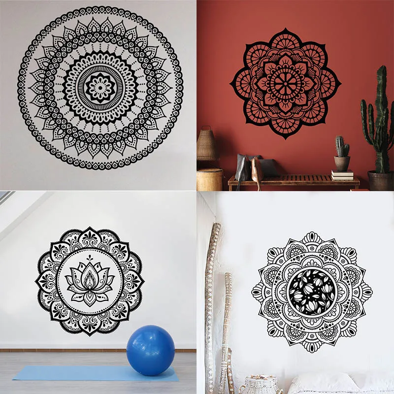 

Mandala Wall Stickers Indian Round Pattern Symbol Vinyl Decal Namaste Yoga Art Decor Home Office GYM Dorm Club Dining Room Mural