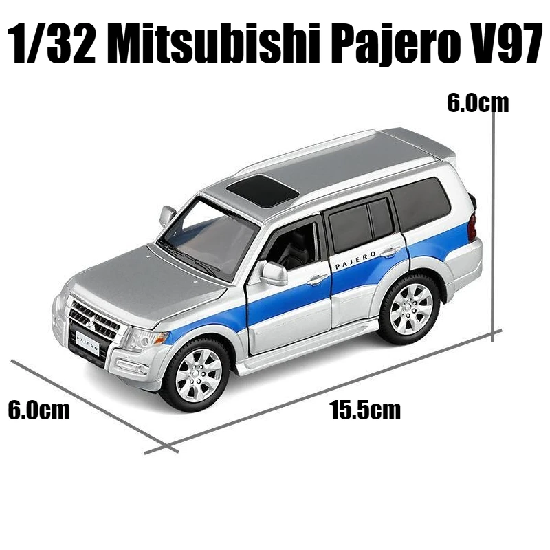 1/32 Mitsubishi Pajero SUV спортивный миниатюрный литой под давлением игрушечный автомобиль из сплава модель автомобиля звук и свет коллекция подарок для детей мальчиков