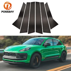 Car Door Window Decoration Trims Pillar Posts Stickers for Porsche Macan 2014 2015 2016 2017 2018 2019 2020 2021 2022 マカン 마칸