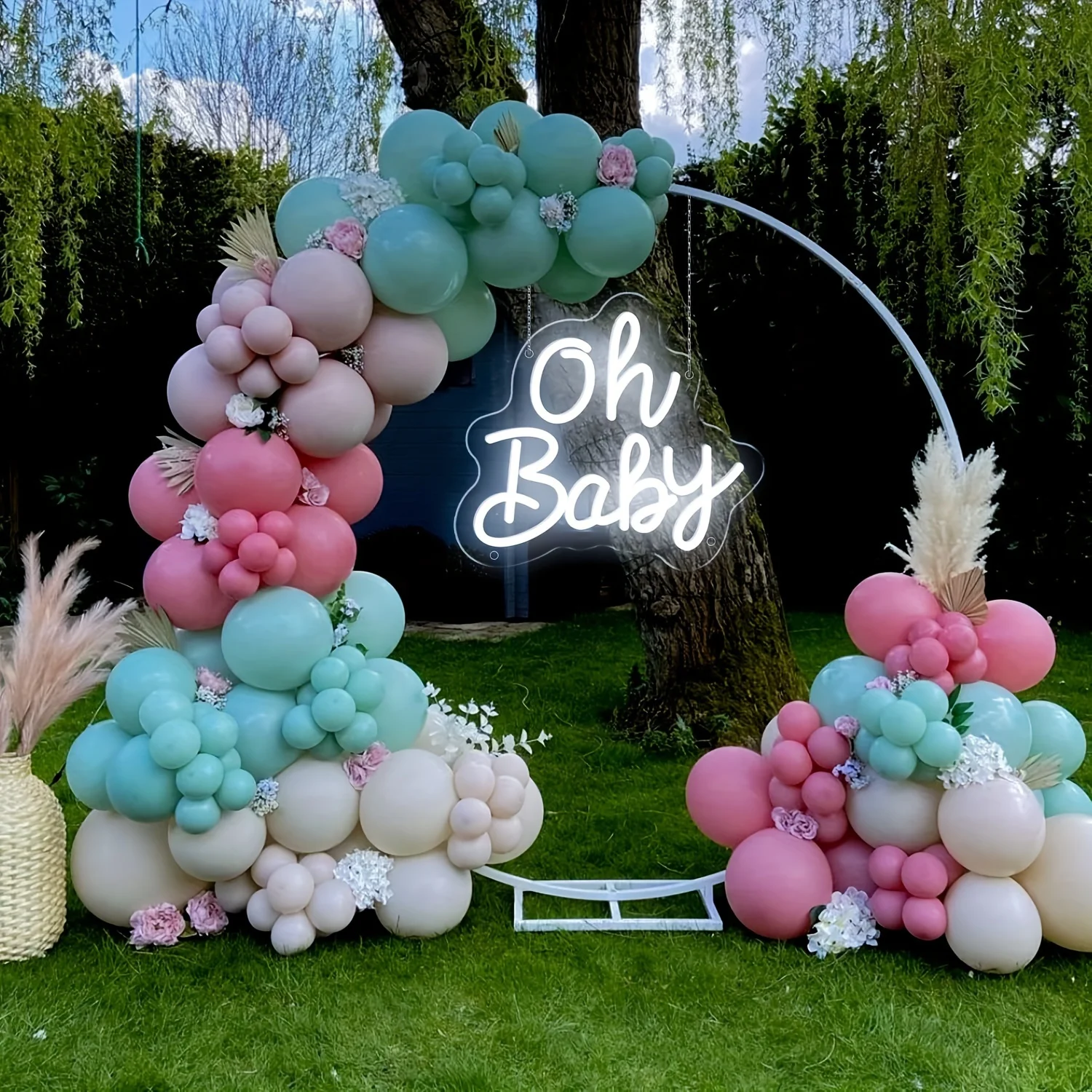 Oh Baby Neon Sign for Wall Decor,Led Signs, Baby Decoration Neon Lights for Party Family Wall Decor Cute Neon Signs Gift