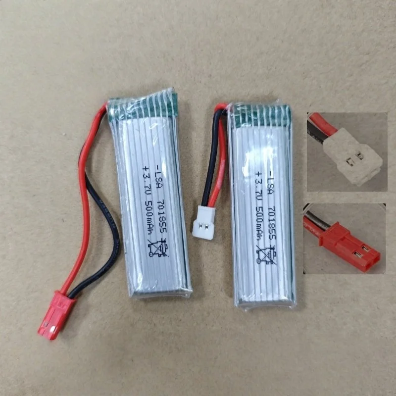 For RC Drone 1S Lithium Battery 3.7V 500mAh Indoor Mini Aircraft Toy Quadcopter Glider Charger