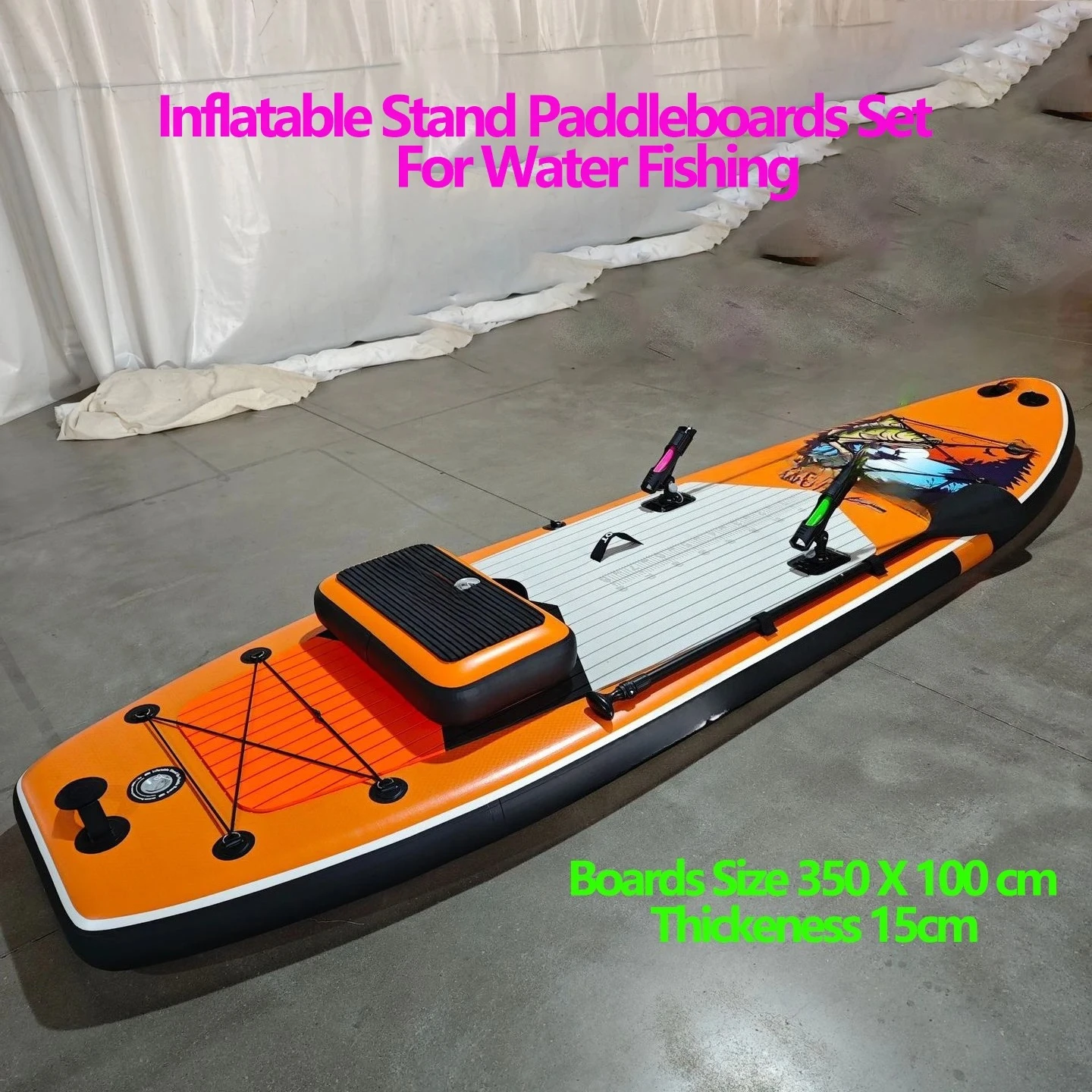 Inflatable Portable SUP Platform Board Set, Brushed PVC Material for Fishing Water Yoga Outdoor Water Exercise