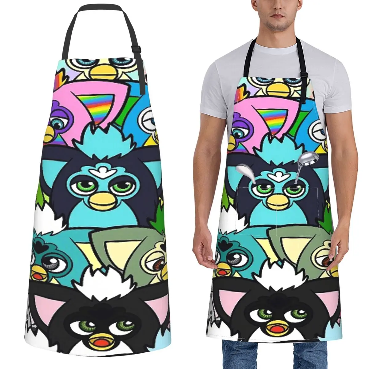 

Кошмар Фурби мультфильм робот игрушки фартук шеф-повар кухня Tablier водонепроницаемый нагрудник кухонный сарафан для уборки для женщин мужчин садоводство