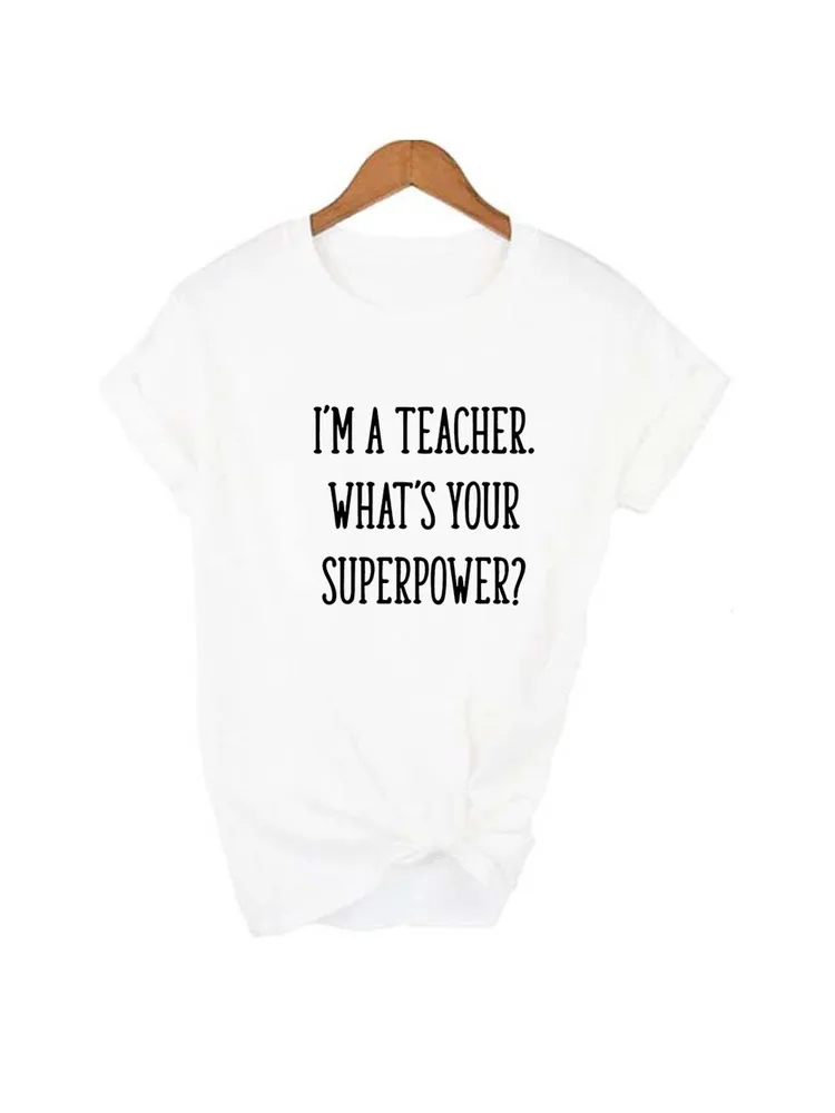 2021 Teachers life teacher Funny Women T Shirt Casual White Short Sleeve Vintage O-Neck Female Tops Tees for gift