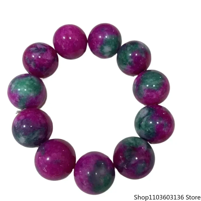 

Браслет из натуральных круглых бусин, резной рубин, мужское и женское классическое качество