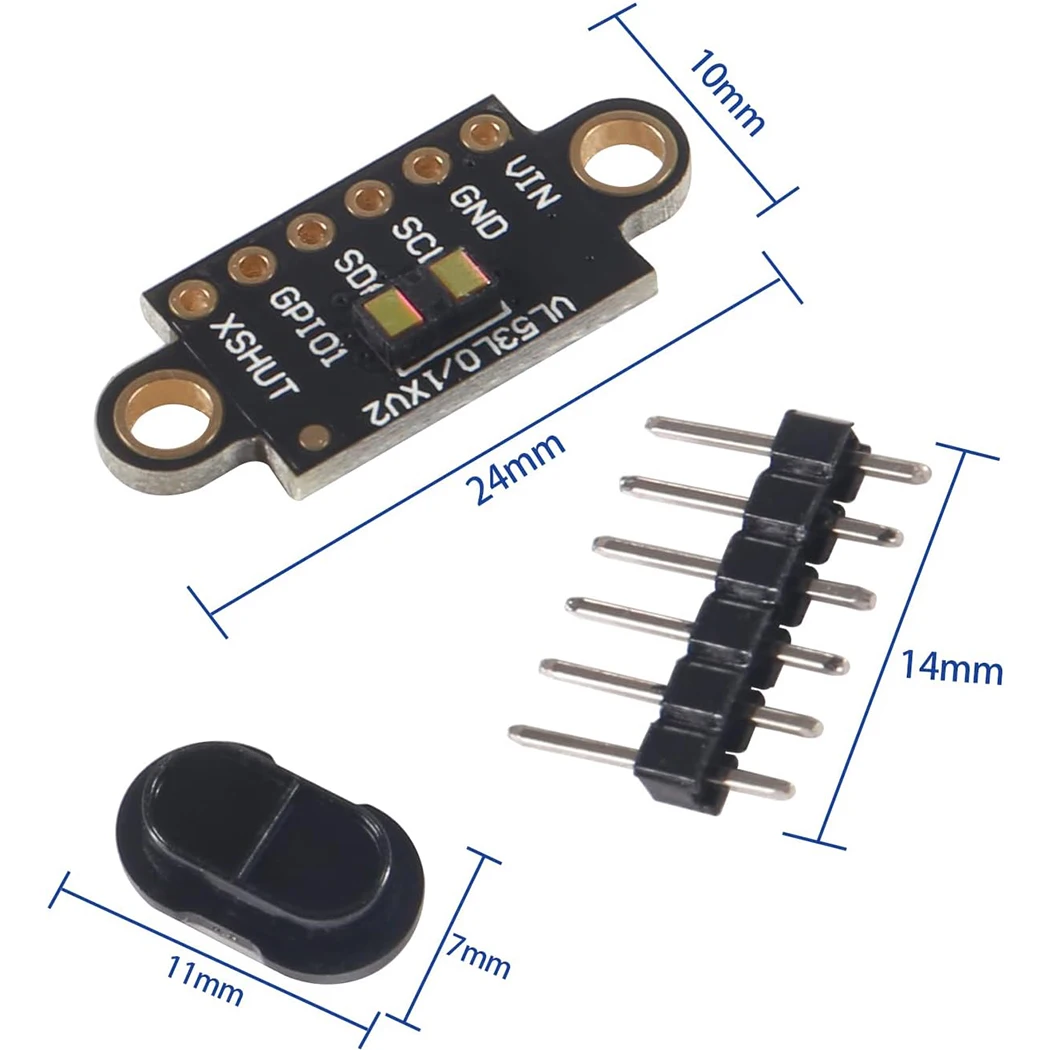 VL53L0X وقت الطيران قياس المسافة الاستشعار اندلاع 400 سنتيمتر قياس تمديد لوحة تركيبية لاردوينو