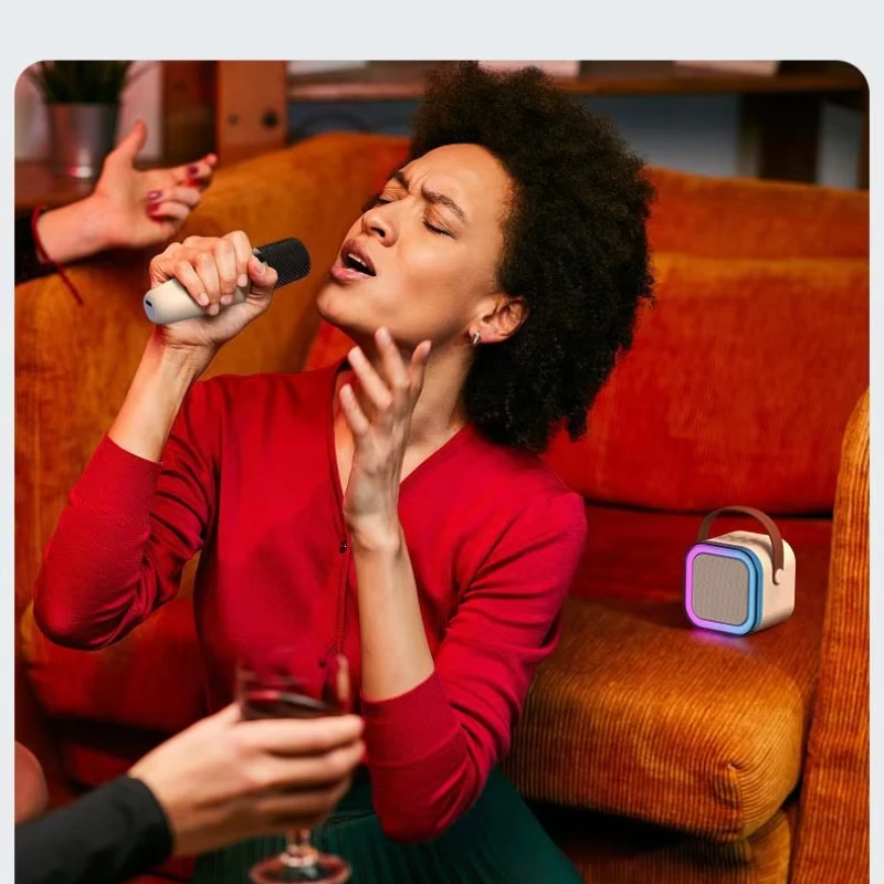 Casa ktv 2025 conjunto de telefone móvel tv k-song mini karaokê cantar equipamento completo portátil sem fio bluetooth som presente das crianças