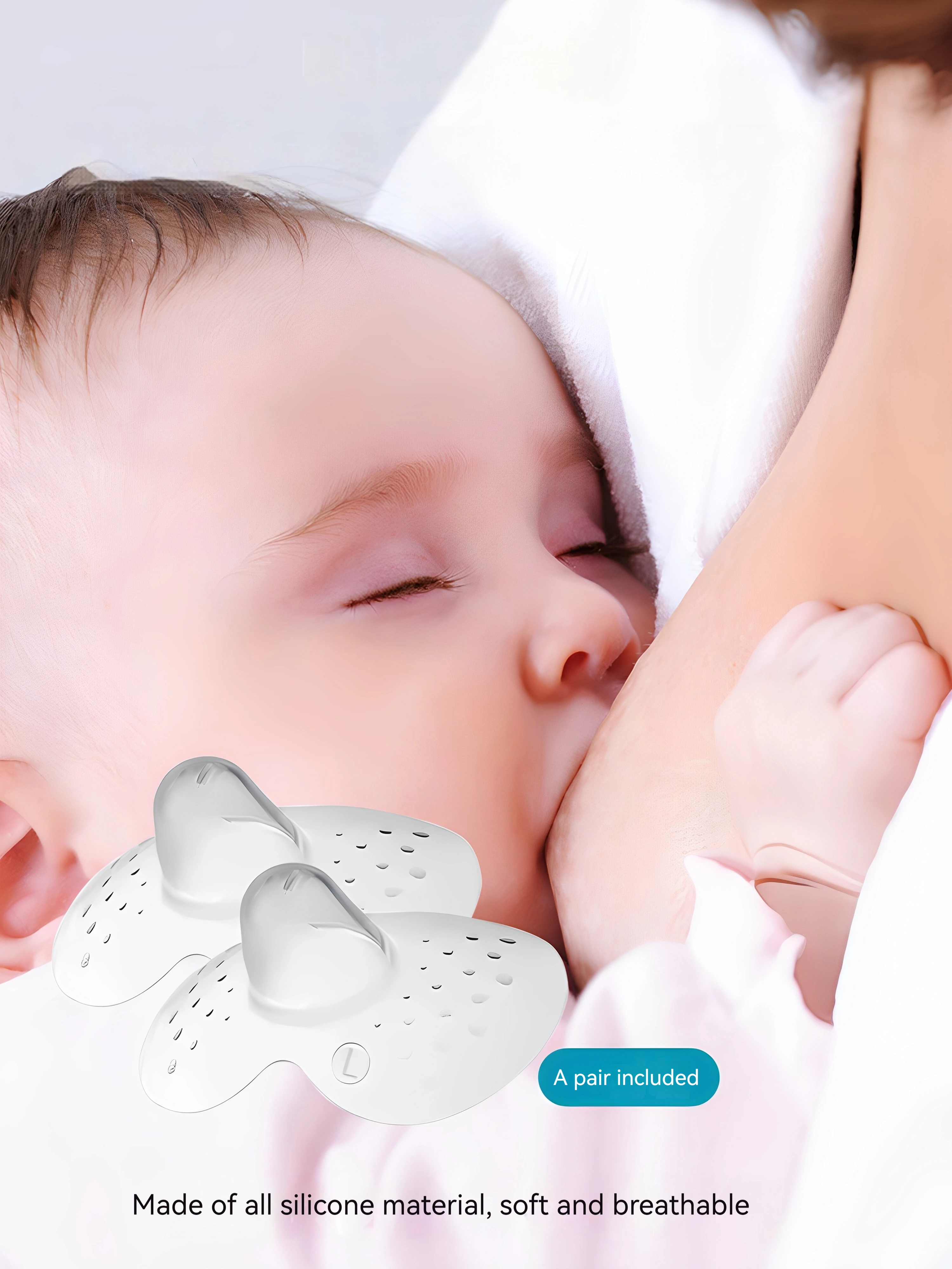 2Pcs Silicone Breastfeeding Nipple Protectors Feeding Mother Nipple Shields Protection Cover Soft Milk Feeding Nursing Shield