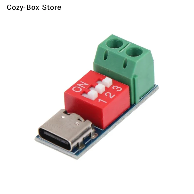 [ZY]PD Trigger Module Type-C 5V-20V Adjustable Decoy DIP Switch Test Modul For Electronics DIY Charger Testing Repair Detection