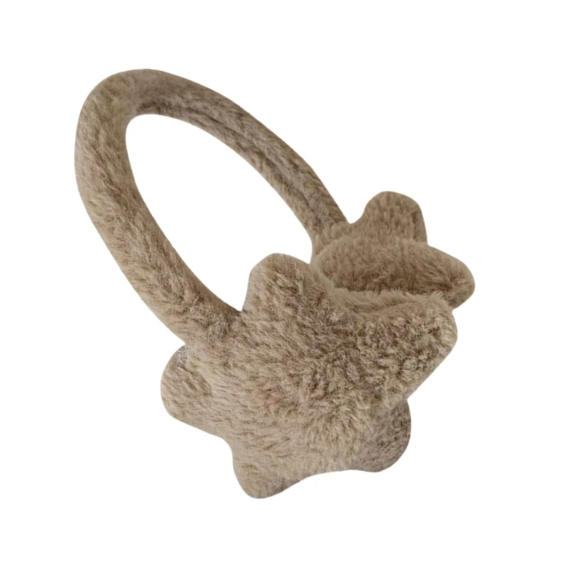 Cache-oreilles en forme d'étoile en peluche, couvre-oreilles pour temps froid, protège-oreilles pour activités hivernales pour