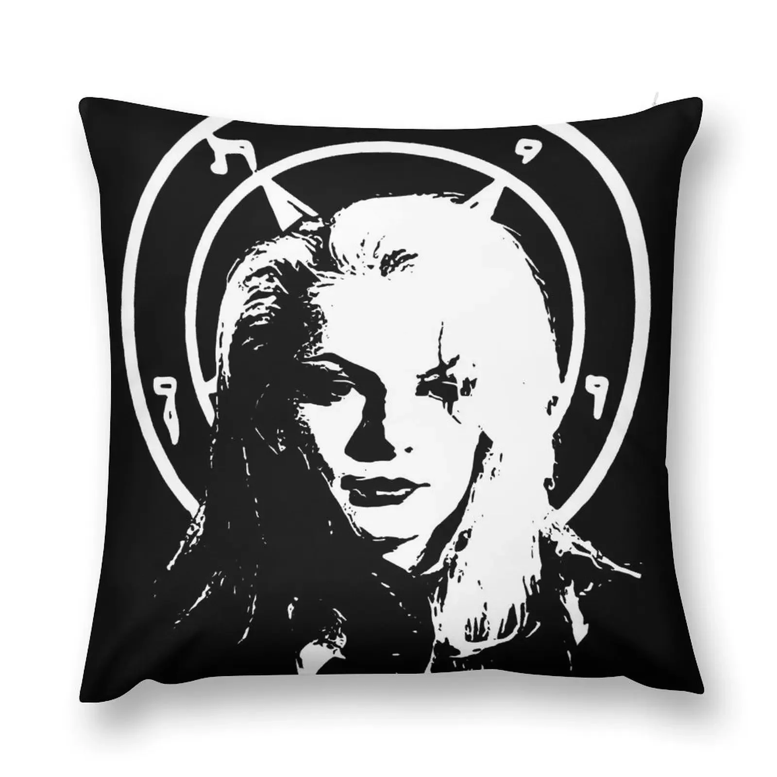 Zeena LaVey - Church of Satan Throw Pillow Christmas Pillows christmas supplies pillow