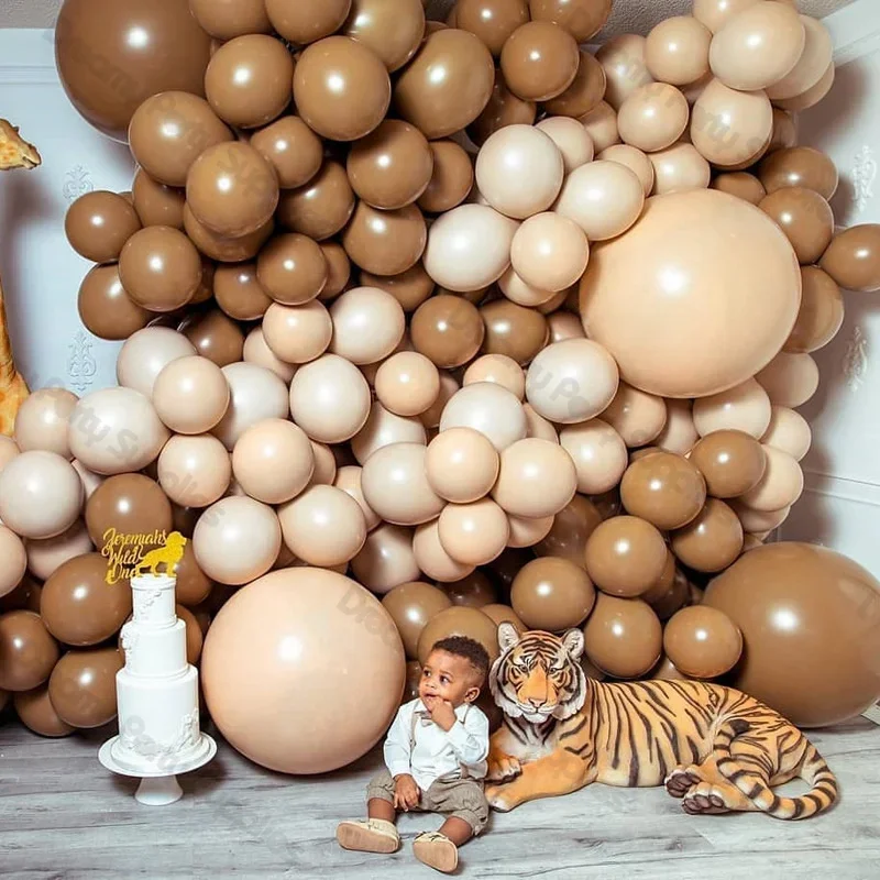 

5/10/12/18inch Brown Beige Neutral Balloons Arch Baby Shower Wedding Birthday Baptism Gender Reveal Nude Balloon Set Party Decor